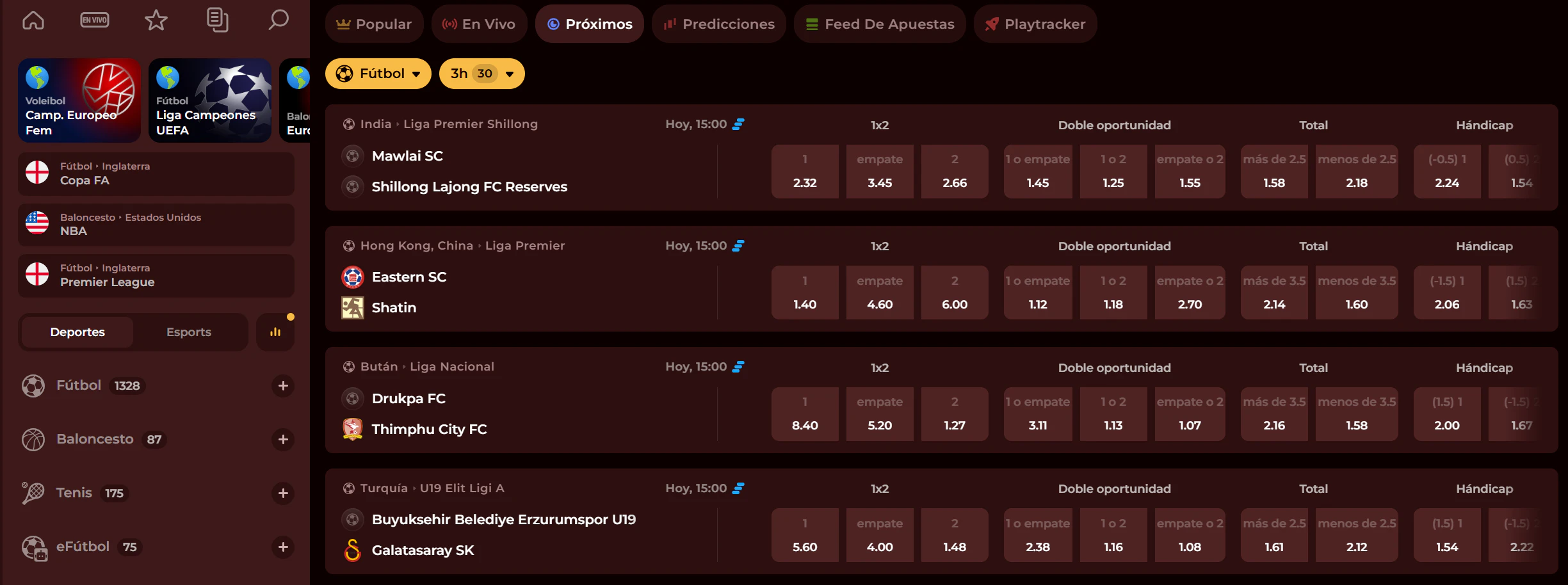 Apuestas deportivas, virtuales y eSports